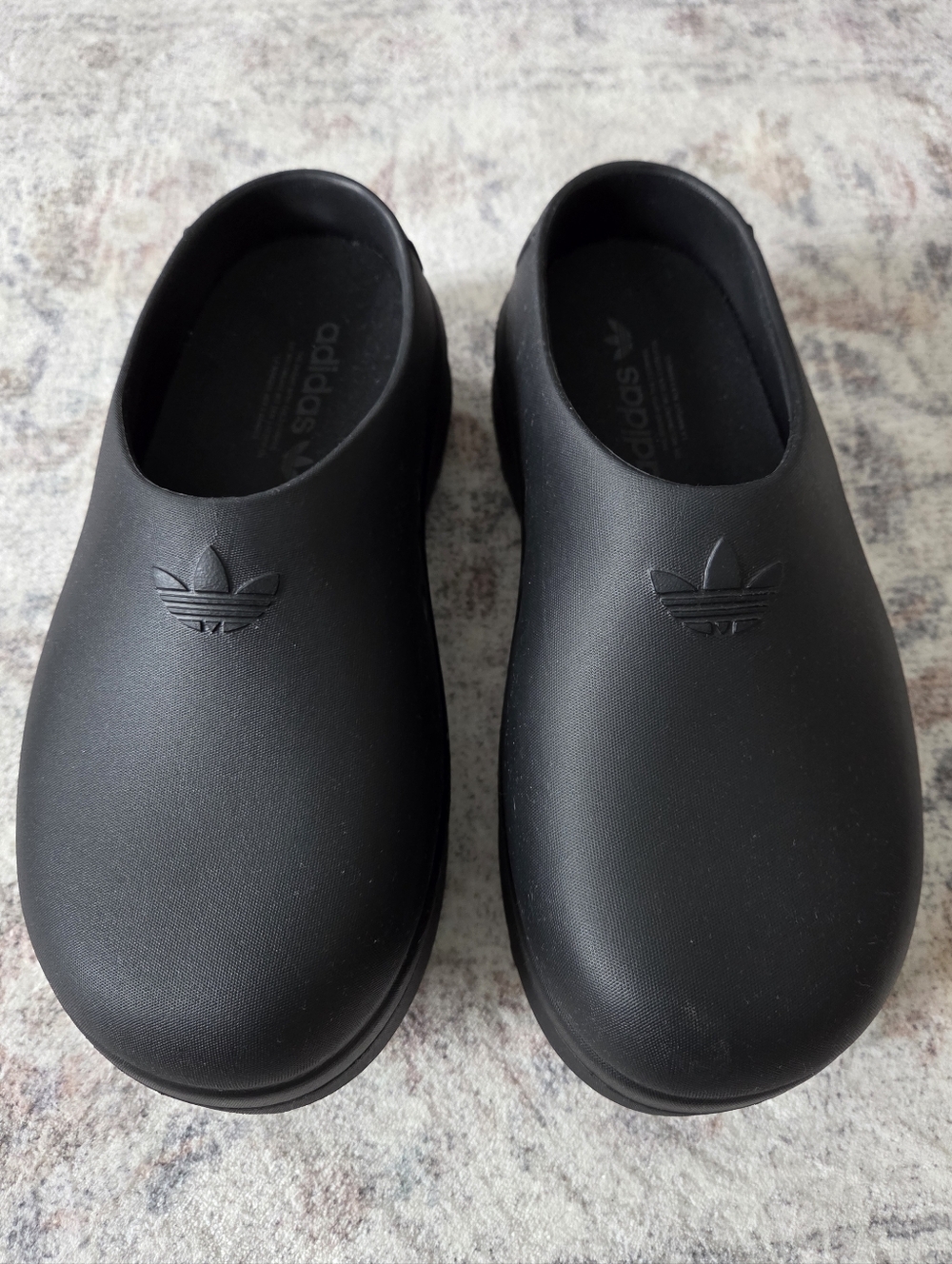 adidas Black Slip-On Mules Clogs